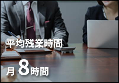 平均残業時間 月 8時間