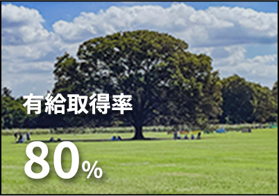 有給取得率 80％！